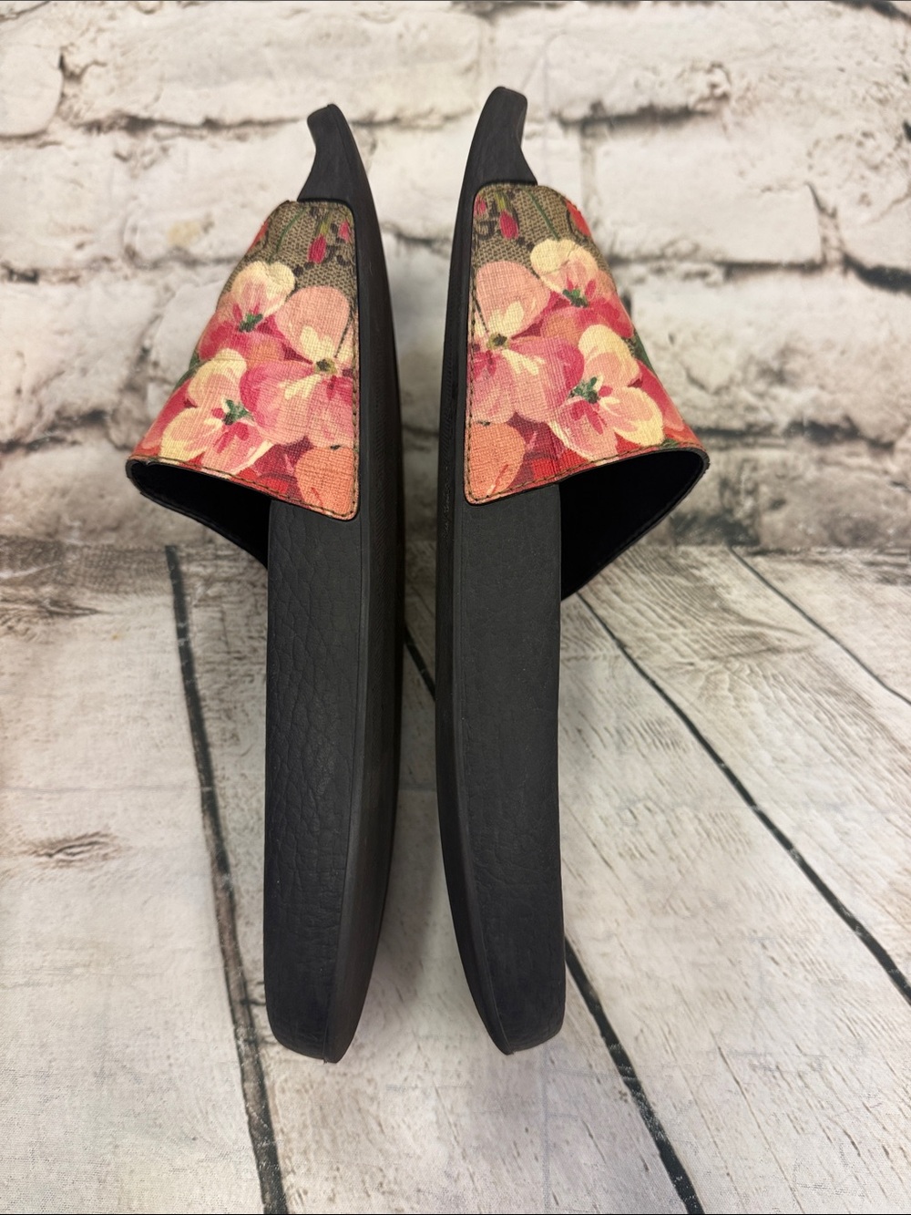 Gucci GG Blooms Supreme Slides Sandals Size 39 Women’s Shoes US 9 - Picture 8 of 16